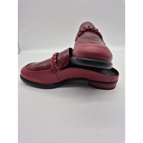ECCO Women's Shoes Mules  Size 8 8.5 US 39 EU  Red Leather Croc Embossed (313 - Picture 8 of 12